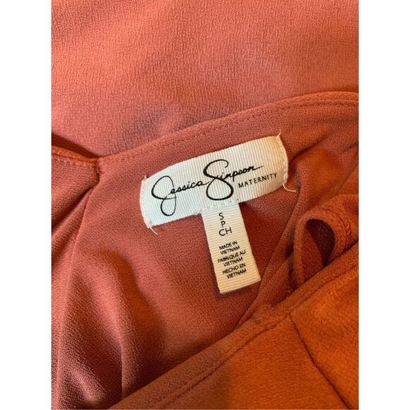 Jessica Simpson Maternity Ruffle Front Dress Small - Picture 5 of 6